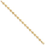 14K Polished and Textured Turtle 7 inch Bracelet - Image 2