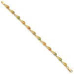 14k Red/Blue/Green/Orange Enameled Flip Flop 7.25 inch Bracelet - Image 2