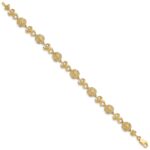 14K Polished Starfish and Sand Dollar 7 inch Bracelet - Image 2
