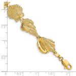 14k Polished Assorted Sea Shells 7.25 inch Bracelet - Image 3