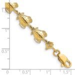 14k Polished Sea Turtle 7.25 inch Bracelet - Image 3