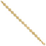 14k Textured Sand Dollar 8 inch Bracelet - Image 2