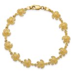 14k Polished Turtle 7 inch Bracelet - Image 4