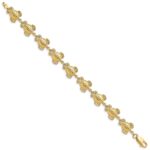 14K Polished and Textured Sea Turtle 7.25 inch Bracelet - Image 2