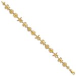14K Polished Turtle/Sand Dollar/Shell/Starfish Link 7 inch Bracelet - Image 2