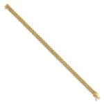 14k Polished 6mm Panther Link 7.5 inch Bracelet - Image 2