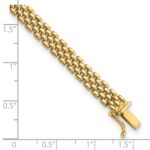 14k Polished 6mm Panther Link 7.5 inch Bracelet - Image 3