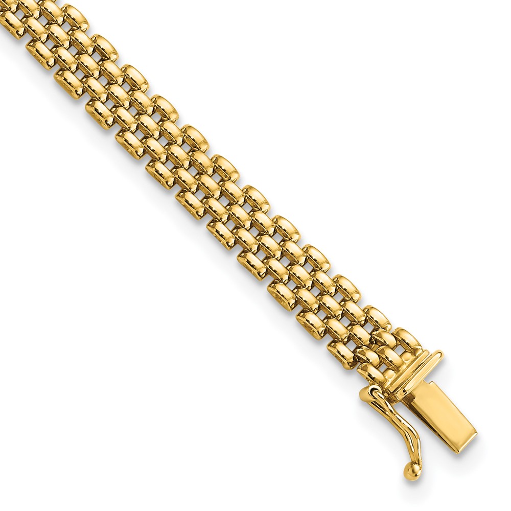 FB1930-7.5.jpg 14k Polished 6mm Panther Link 7.5 inch Bracelet - Image 1