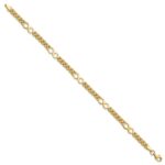 14K Polished Infinity Symbol and Fancy Link 5-Station 7.5 inch Bracelet - Image 2