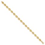 14K Polished 6.3mm Puffed Anchor/Mariner Link 7.75 inch Bracelet - Image 2