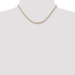 14K 2.75mm Flat Figaro with Lobster Clasp Chain - Image 4