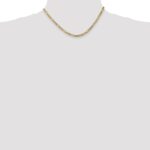 14K 4mm Flat Figaro with Lobster Clasp Chain - Image 4