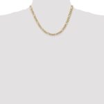 14K 5.25mm Flat Figaro with Lobster Clasp Chain - Image 4