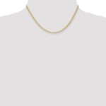 14K 2.4mm Flat Wheat with Lobster Clasp Chain - Image 4