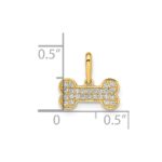 14k Madi K CZ Dog Bone Pendant - Image 4