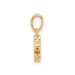 14K Madi K Polished CZ Flower Post Earrings and Flower Pendant Set - Image 2