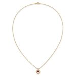 14k Madi K 3mm Ruby Heart Birthstone Necklace - Image 6
