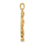 14k with Rose-tone Polished Sacred Heart of Jesus Pendant - Image 2