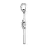 14k White Gold -X- Center Passion Cross Pendant - Image 2