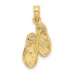 14k  3-D Flip Flops Pendant - Image 3