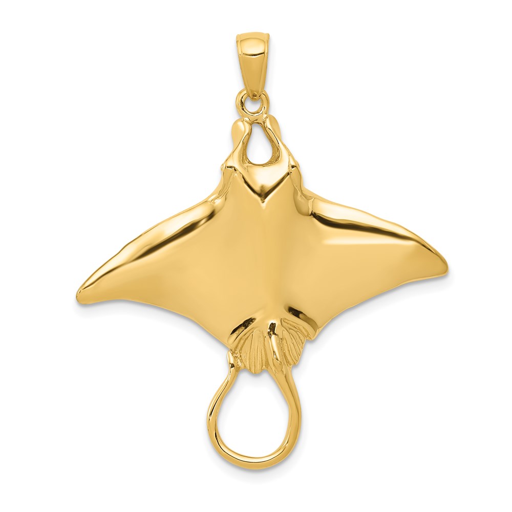 K2929.jpg 14k Large Manta Ray Pendant - Image 1