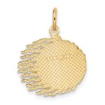 14k Flaming Sun Charm - Image 3