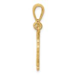 14k Textured Persian Cat Pendant - Image 2