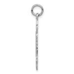 14k White Gold Fleur de Lis Cross Pendant - Image 2
