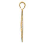 14K and White Rhodium Diamond-Cut Filigree Swirl Pendant - Image 2