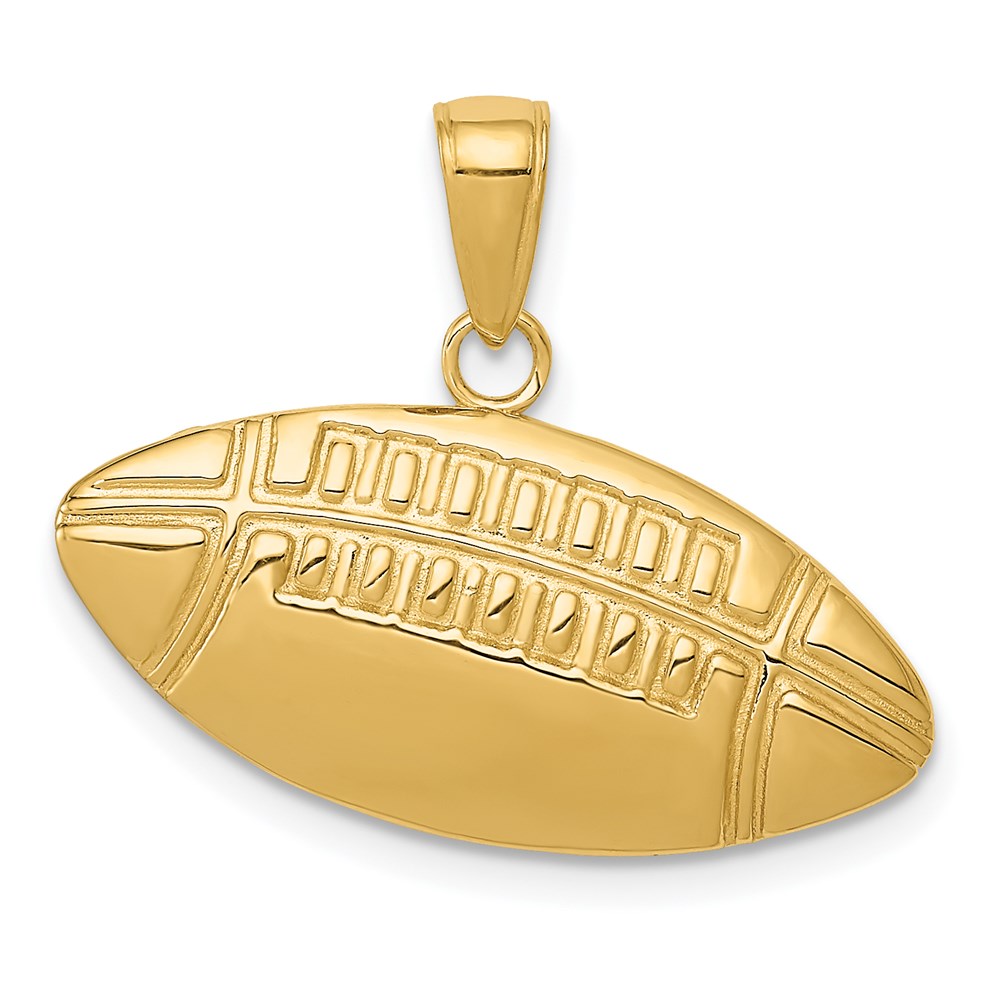 K4953.jpg 14k Polished Medium Football Charm - Image 1