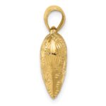 14K Polished Basket Weave Pattern 3-D Puffed Heart Pendant - Image 2