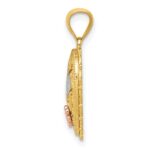 14k Tri-color Polished #1 MOM Shadowbox Pendant - Image 2