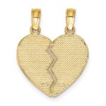 14k 2-Piece Break-Apart GOD KEEP WATCH BETWEEN THEE AND ME Heart Charm - Image 4
