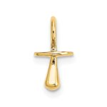 14K Gold Polished 3-D Pacifier Charm - Image 4