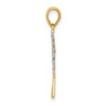 14K and White Rhodium Diamond-cut Tree Pendant - Image 2