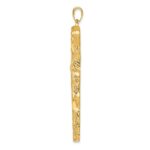 14K Large Tree Textured Cross Pendant - Image 2