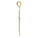 14k Two-Tone Polished Large Cross Pendant - Image 2