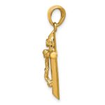 14K Polished Crucifix Cross Pendant - Image 2