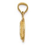 14K Polished Diamond-cut Semi-solid Our Lady Of Guadalupe Round Pendant - Image 2