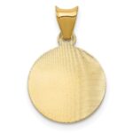 14K Polished Diamond-cut Semi-solid Our Lady Of Guadalupe Round Pendant - Image 4