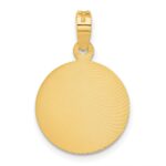 14K Polished Diamond-cut Solid Our Lady Of Guadalupe Round Pendant - Image 3