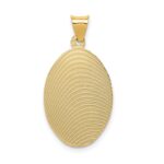 14K Polished Diamond-cut Solid Our Lady Of Guadalupe Oval Pendant - Image 4