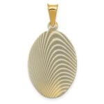 14K Polished Diamond-cut Solid Our Lady Of Guadalupe Oval Pendant - Image 4