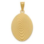 14K Polished Diamond-cut Solid Large Our Lady Of Guadalupe Oval Pendant - Image 4