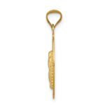 14K with Rose and White Rhodium Diamond-cut Solid Our Lady Of Guadalupe Oval Pendant - Image 2