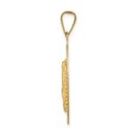 14K with Rose and White Rhodium Diamond-cut Solid Our Lady Of Guadalupe Oval Pendant - Image 2