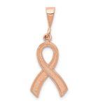 14k Rose Gold Awareness Ribbon Pendant