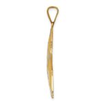 14k and White Rhodium Diamond-cut Polished Starfish Pendant - Image 2