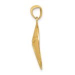 14k Satin Diamond-cut Sand Dollar Pendant - Image 2