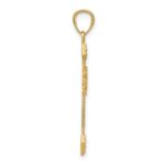 14k Diamond-cut Polished Filigree Cross Pendant - Image 3